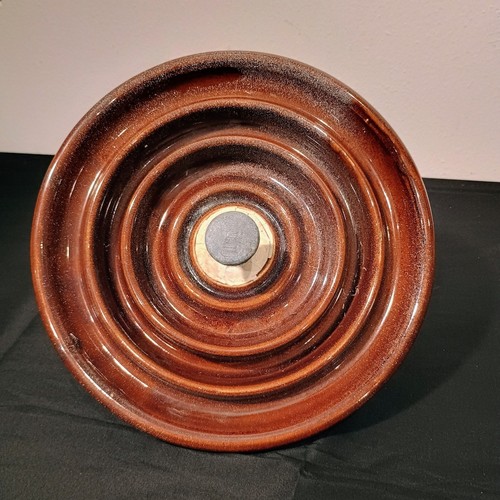 Vintage Ceramic Electrical Insulator Brown 15000 LBS 1950'S PINCO 10 inch