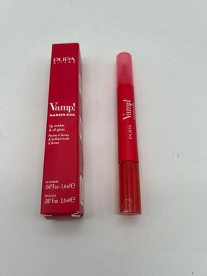 Pupa Vamp! Marker Duo 009 Jelly Coral   Lippenstift + Lipgloss Hyaluron 3in1