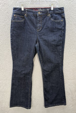 Tommy Hilfiger Jeans Womens 14A Blue Hope Boot Stretch Dark Wash Denim Preppy