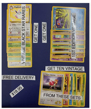 1st Edition -AND Rares -Old Pokemon Cards - 100 Vintage Pack - ONLY WOTC