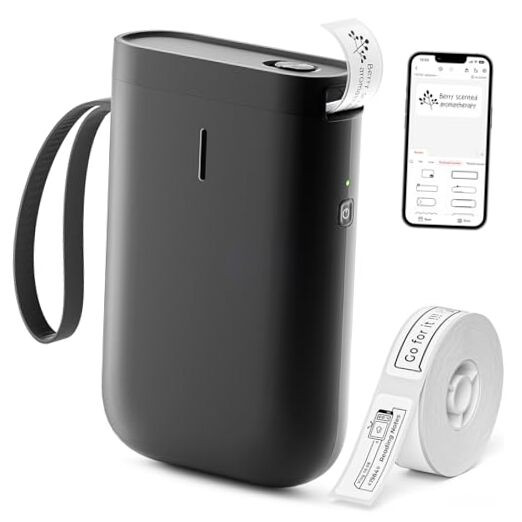 Portable D11 Wireless Label Maker Machine with Tape Included  -image