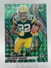 2025 Panini Mosaic - Rookies Matthew Golden #323 Green Mosaic Prizm (RC)