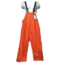 Helly Hansen Work Wear Neon Orange Mandal Waterproof Bib Overalls 70529 Size S