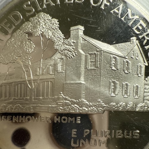 1990-P Proof Eisenhower Centennial Commemorative Silver Dollar #069 - Picture 6 of 7