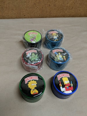 6 Backwoods Spice Tobacco Herb Grinder -4 Piece-Simpsons etc