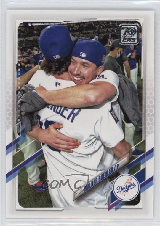 2021 Topps Image Variation SP (Vertical Celebrating) Walker Buehler #466 02l6