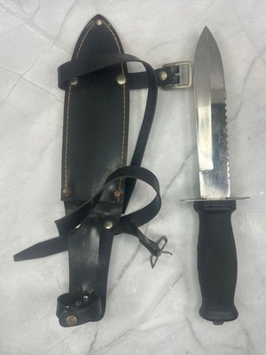 Vintage G.C.C.O. Japan Diving Knife w/Sheath & Leg Straps Scuba Retro Gear