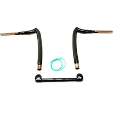 KST Black  1 1/2" Spearhead 14" Rise Handlebar w/1" Clamping Area - KST-2SH14HG