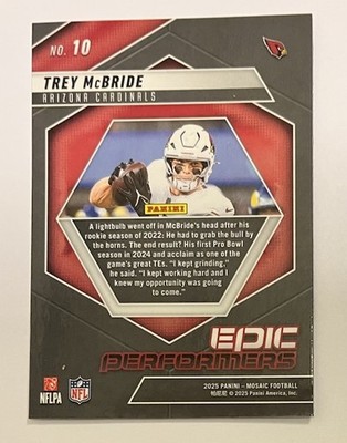 2025 Panini Mosaic - Trey McBride #10 Epic Performers Insert