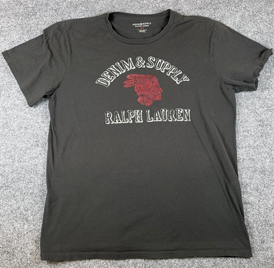 Ralph Lauren Polo Denim Supply Indian Chief Head Sportsman Aztec T