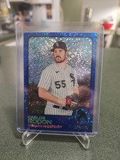 2022 Topps Heritage - Carlos Rodon #185 Chrome Blue Sparkle