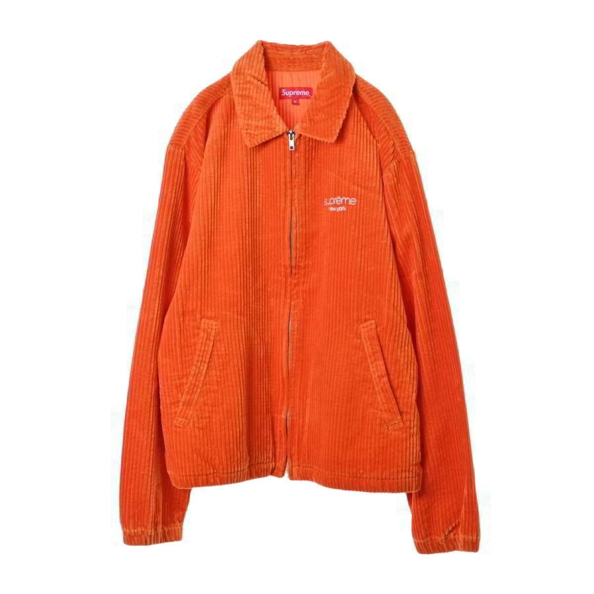 Veste velours côtelé broderie suprême M orange suprême KL4C2H2B56