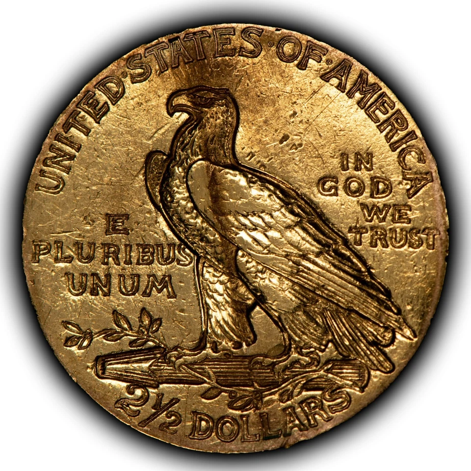 1908 G$2.50 Indian Head Gold Quarter Eagle - Authentic US Coin - SKU-G5678 - Image 4 of 4