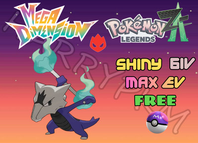  SHINY ALPHA ALOLAN MAROWAK 6IV MAX EV POKEMON LEGENDS ZA