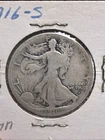1916-S KEY DATE 50C WALKING LIBERTY SILVER HALF DOLLAR