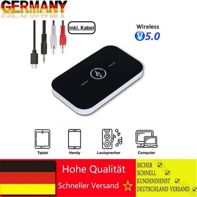 Bluetooth 5.0 Audio Adapter Low Latency Sender Empfänger for TV Kopfhörer Auto