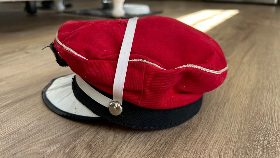 Gorra de motociclistas Buco roja vintage años 50 Club Wings estrellas sombrero capitán ~ pequeña Foto 4 de 4