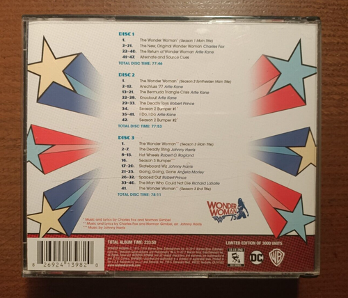 Wonder Woman: Banda sonora de TV - Juego de 3 CDs de Estados Unidos 2017 / La-La Land Records Edición Limitada - Imagen 2 de 6