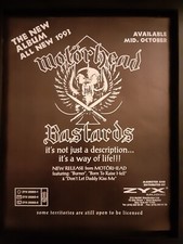 Motorhead Bastards Rare Original Promo Poster Ad Framed! #2