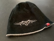 Black/Gray w/Unknown Logo Reversible Beanie Style Hat