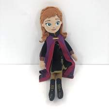 Disney Anna Frozen II Plush Stuffed Doll Purple Cape Just Play 10 in