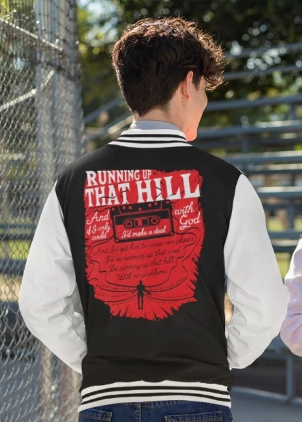 Stranger Things running up that hill varsity jacket college coat