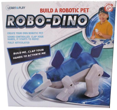 Learn & Play - Build Your Own Robotic Pet - Robo-Dino - 6+ - Brandneu 