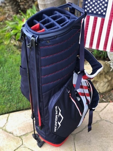 Sun Mountain 4.5LS Stand Bag with 14 Way Divider Top "New" USA Red White & Blue - Picture 12 of 21