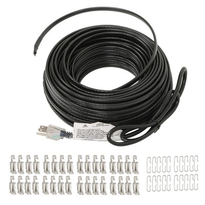 120V 120ft 8W/ft Roof Heat Cable Snow De-icing Kit Self-Regulating Heat Tape