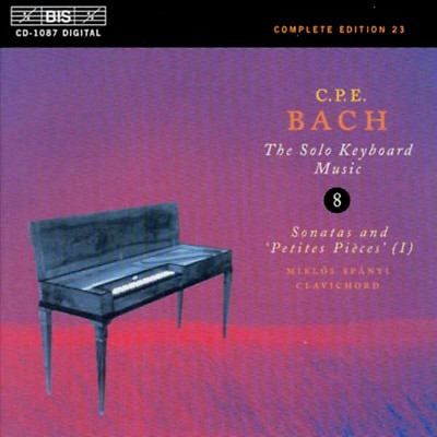 C.P.E. Bach The Solo Keyboard Music Vol.8 MIKLOS SPANYI BIS CD 1087 New Sealed