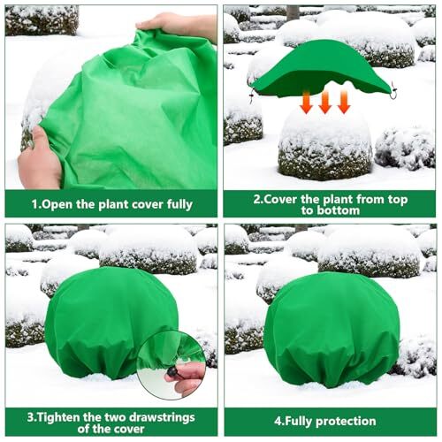 NNG 2PCS 6.1ft Dia. Round Winter Plant Covers Reusable Tree Freeze 6.1FT - Picture 6 of 7