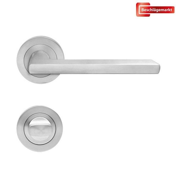 Karcher TüRdrüCker-Rosetten-Garnitur ER54Q Montana Edelstahl Matt Wc TüRgriff-image