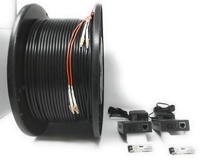 Cat 6 Cat5e Extension Kit Over 300FT 75M Outdoor Rated Fiber Cable Included