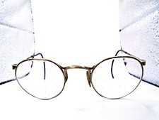For Parts- Ful-Vue Silver Metal Round Vintage Wrap Around Eyeglasses Frames