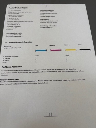 HP SMART TANK PLUS 555 ALL-IN-ONE PHOTO PRINTER SCANNER - FULL INKS - Picture 3 of 4