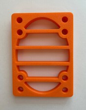 Century WEDGE 1/4 to 1/2 inch Skateboard Longboard Riser Pads, 2 pcs, ORANGE