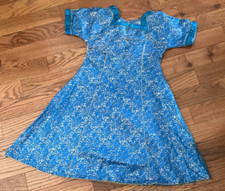 Girl's Chinese New Year Dress Aqua Blue White Costume Gorgeous Fast Shipping