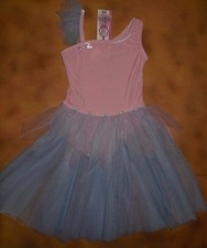 NWT Body Wrappers Ballet Dance Dress Skirted Leotard Pink Girls M 6X-7  2143