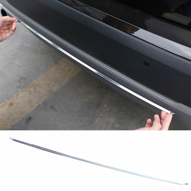 Fit For BMW X1 F48 20162021 Silver Steel Rear Bumper Protector Strip