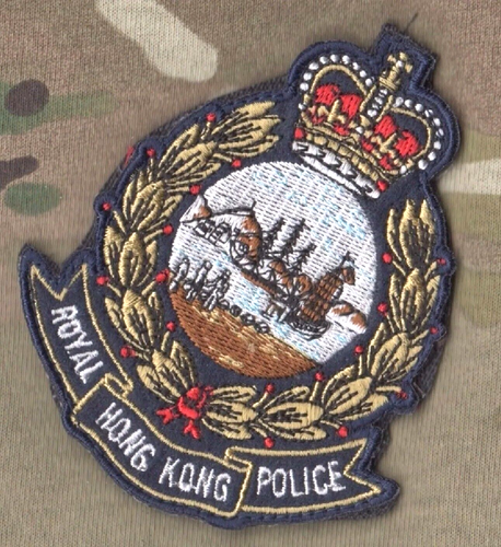 Insigne vintage de la police royale de Hong Kong (règle britannique 1969-1997) - Photo 1/12