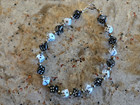 Dice Earrings Dangle (1 5/8") and Bracelet (7 5/8") , Black and White — photo 3