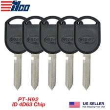 5x Ilco Transponder Key For Ford H92-pt Texas Id 4d63 80 Bit Chip 5x Ilco Transponder Key For Ford H92-pt Texas Id 4d63 80 Bit Chip