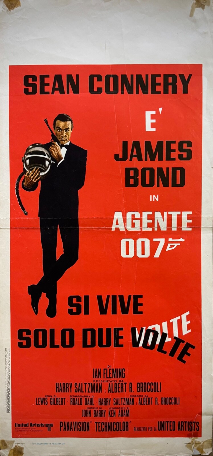 Locandina originale film Agente 007 - Si vive solo due volte (1967) - Regia di Lewis Gilbert