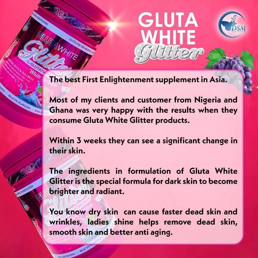 glutathione supplement nigeria Phyto Gluta Whitening Sparkle Glitter L-Glutathione Anti Aging Collagen Toning ingredient_ectoin