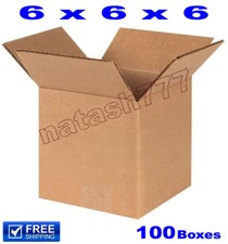 100 - 6x6x6 Cardboard Boxes 32ECT Mailing Packing Shipping Box Corrugated Carton