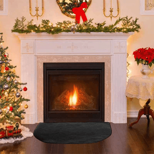 Fireplace Hearth Rug Half Round Sparks Carpet Flame-resistant Mat Home Kitchen - Picture 9 of 12