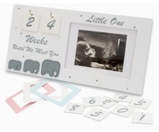 TRIDEE Baby Sonogram Frame with Countdown Calendar w/ Changeable Mats - 11.8 x 6