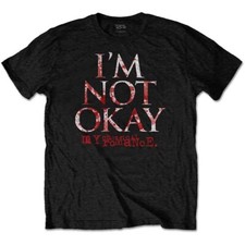 My Chemical Romance T Shirt Im Not Okay Band Logo Official Mens Black S