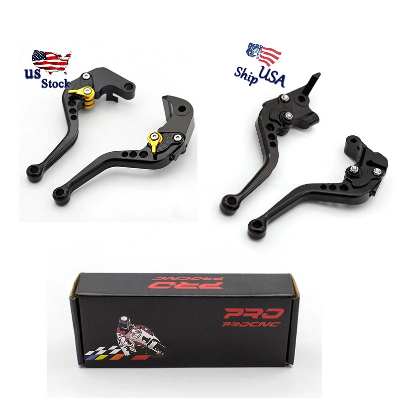 Empuñaduras de embrague de freno cortas en stock de EE. UU. para Ducati 695 400 796 Monster 696 NEGRO Foto 2 de 4