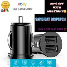 Fast Car Charger USB Cigarette Lighter Socket 2-Port Adapter For iPhone Samsung 